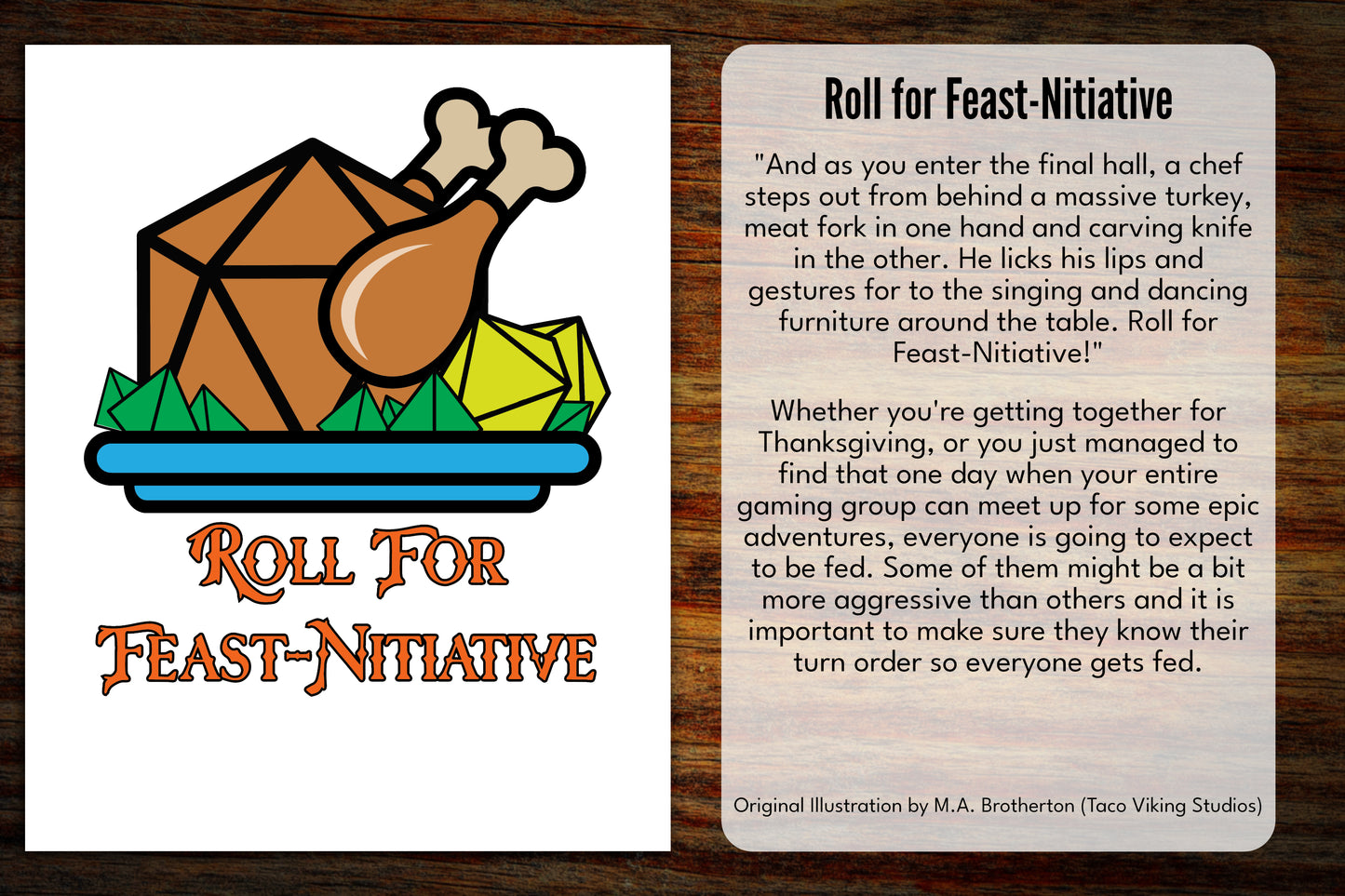 "Roll for Feast-Nitiative" Art Print