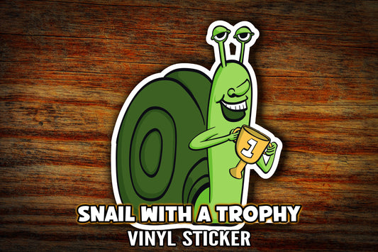 "Snail with a Trophy" Vinyl Sticker