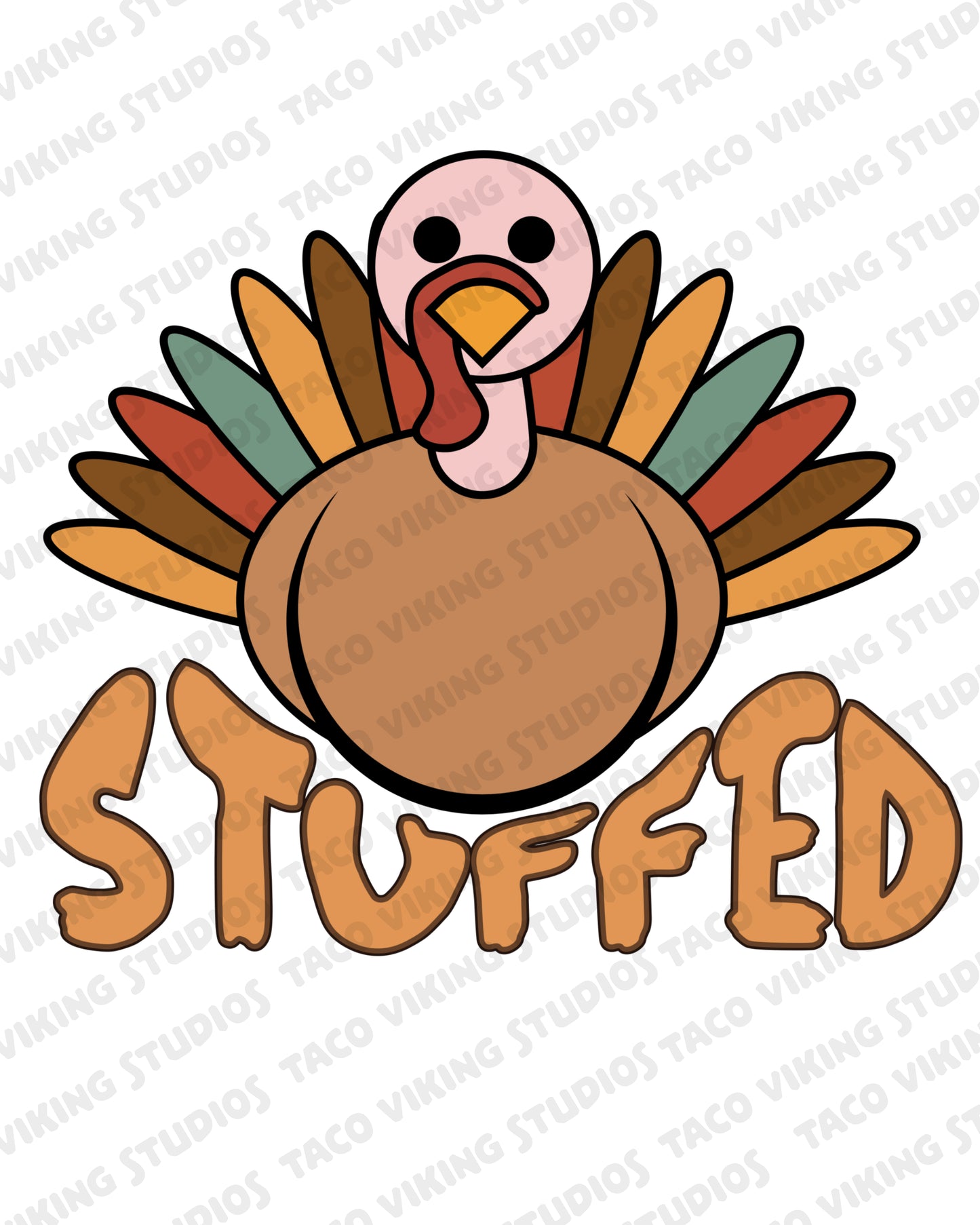 "Stuffed Turkey" Thanksgiving Art Print