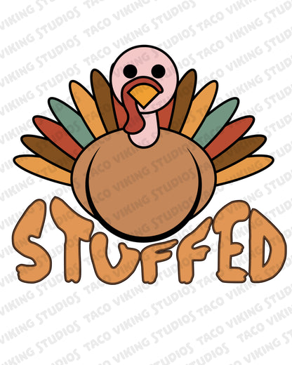 "Stuffed Turkey" Thanksgiving Art Print