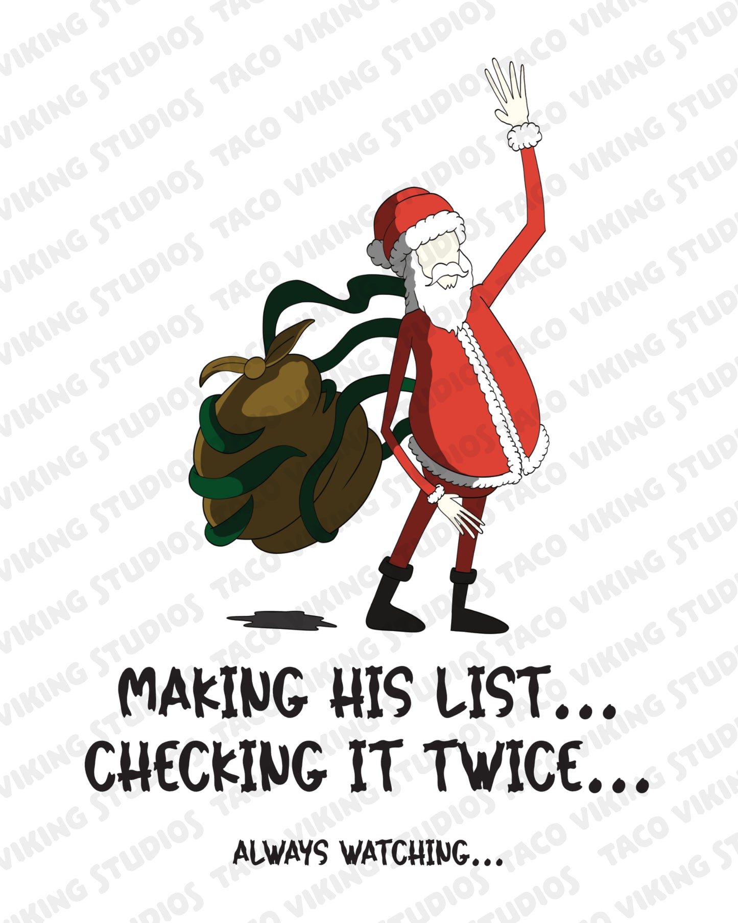"Slender Santa is Always Watching" Bookmark