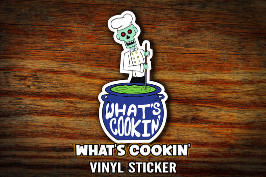 "What's Cooking" Vinyl Sticker