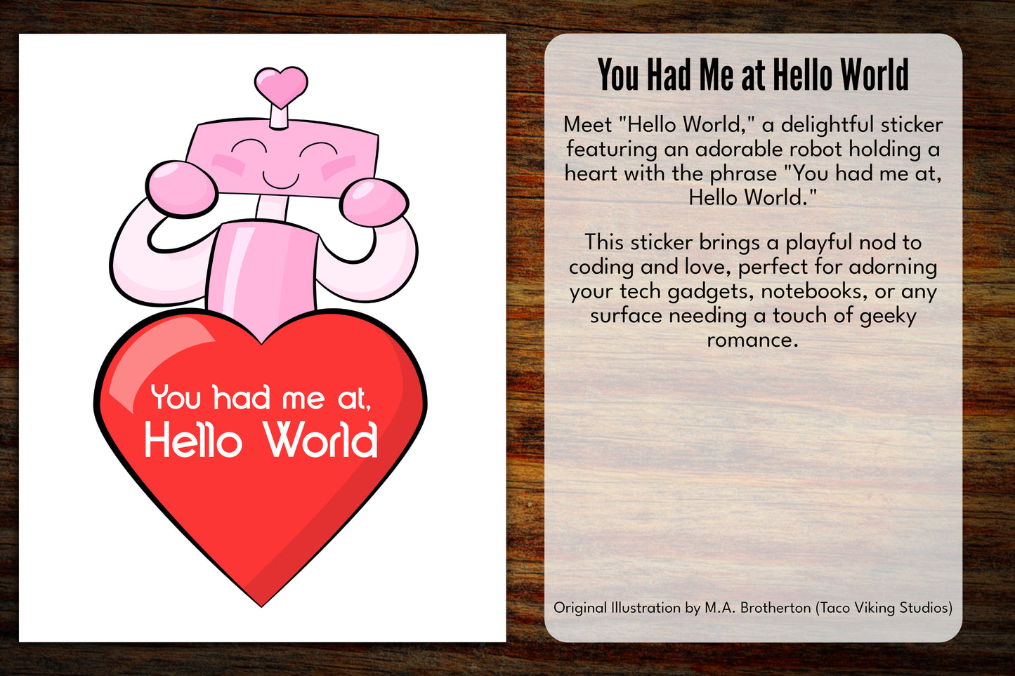 "Hello World" Vinyl Sticker