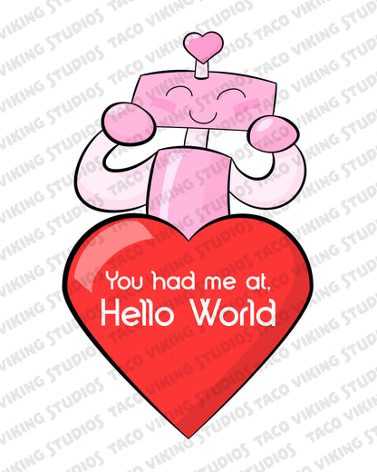 "Hello World" Vinyl Sticker