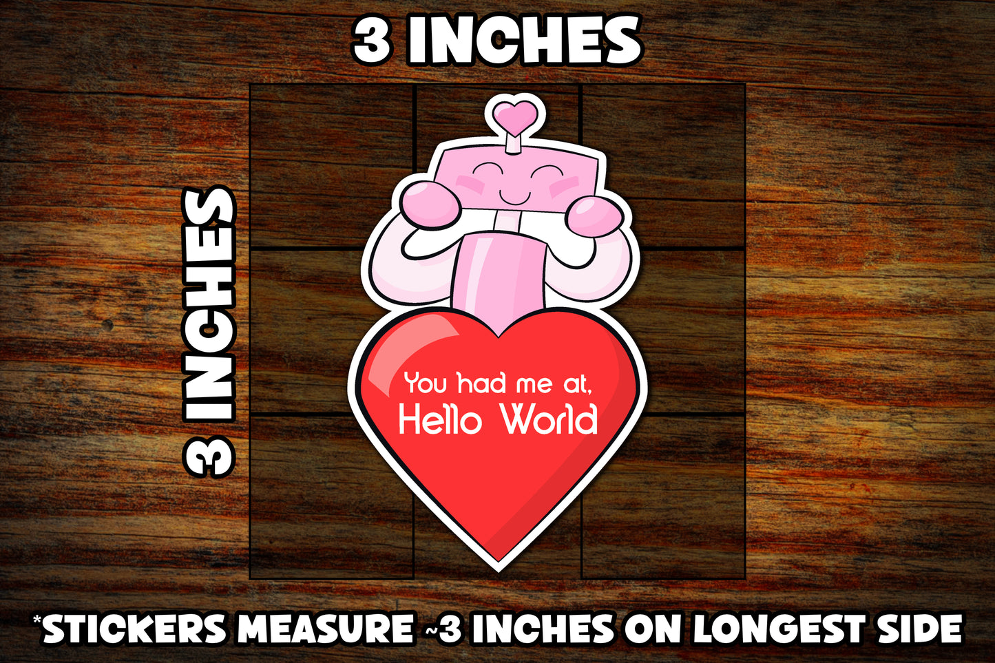 "Hello World" Vinyl Sticker