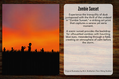 "Zombie Sunset" Bookmark