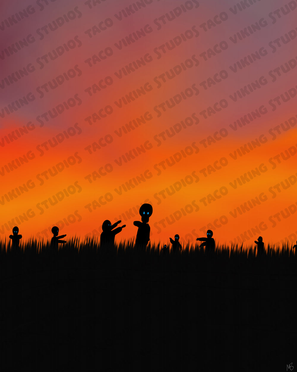 "Zombie Sunset" Bookmark