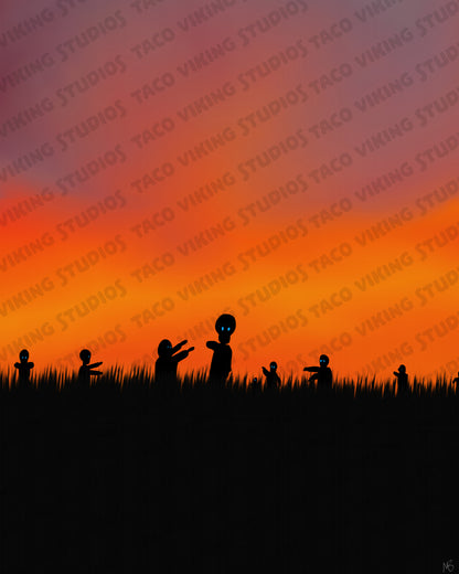 "Zombie Sunset" Bookmark